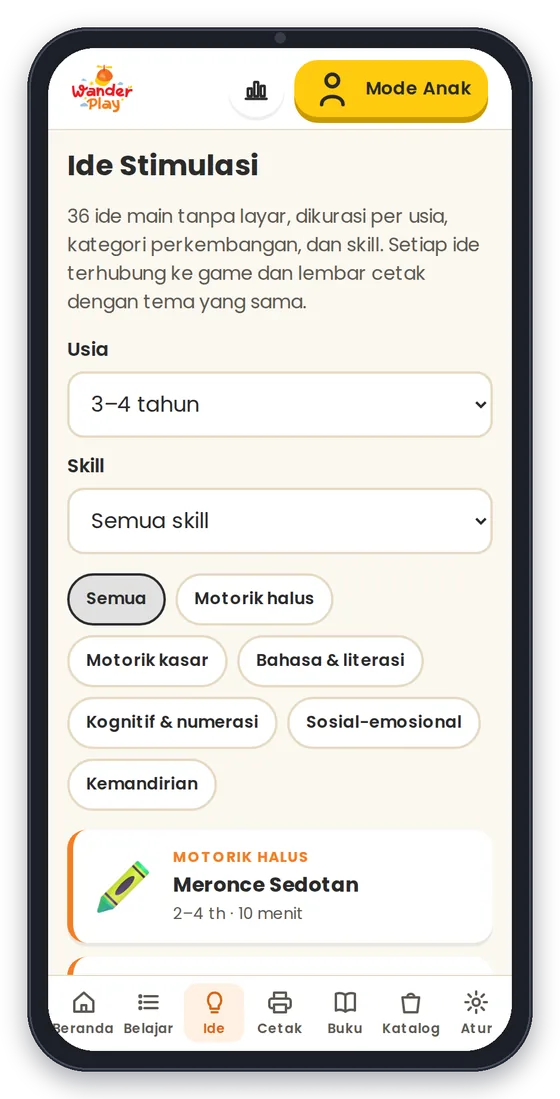 Ide stimulasi di Ruang Orang Tua